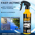 Car Nano Ceramic Coating Spray Kit, Hydrophobic Waterproof Paint Shield, Simple to Apply, Comes With Microfiber Towel for Bright Car Finish