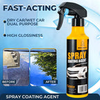 Car Nano Ceramic Coating Spray Kit, Hydrophobic Waterproof Paint Shield, Simple to Apply, Comes With Microfiber Towel for Bright Car Finish