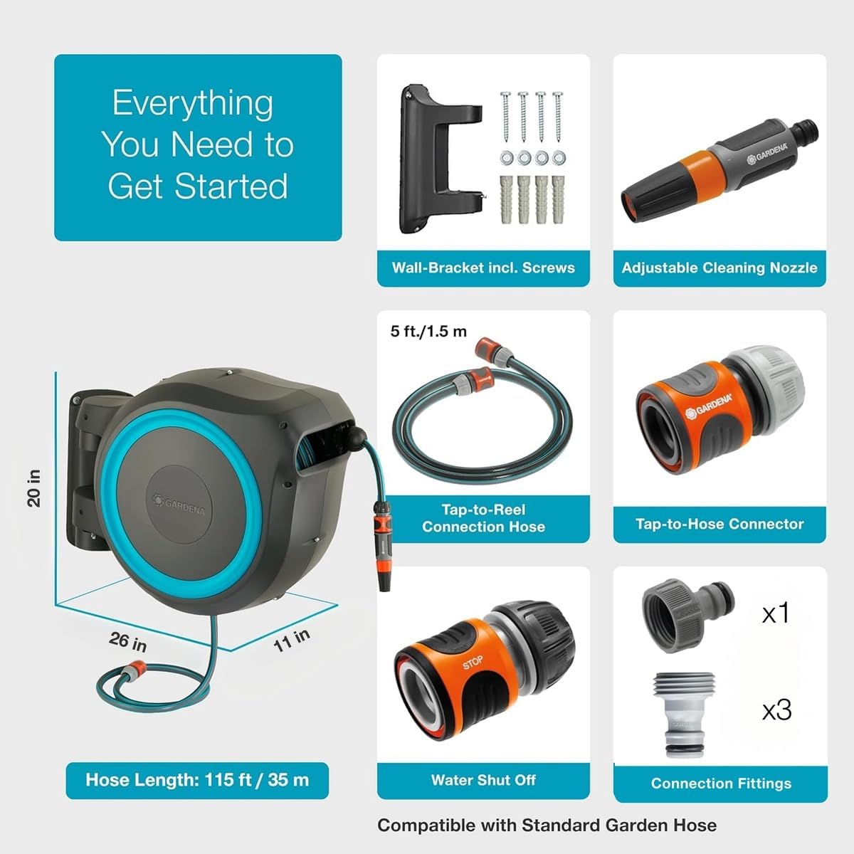 Automatic Retractable Garden Hose Reel