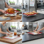 Locking Dials Silicone Fiber Baking Mat Form Leakproof Oven Liner