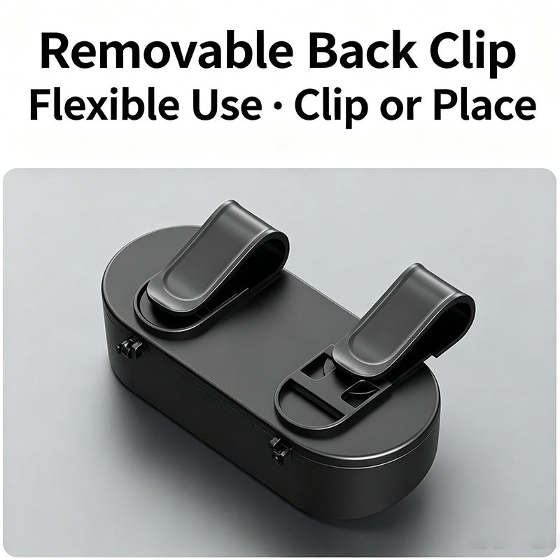 Car Sun Visor Glasses Case Detachable Clip-On Car Eyeglasses Holder for Most Vehicles