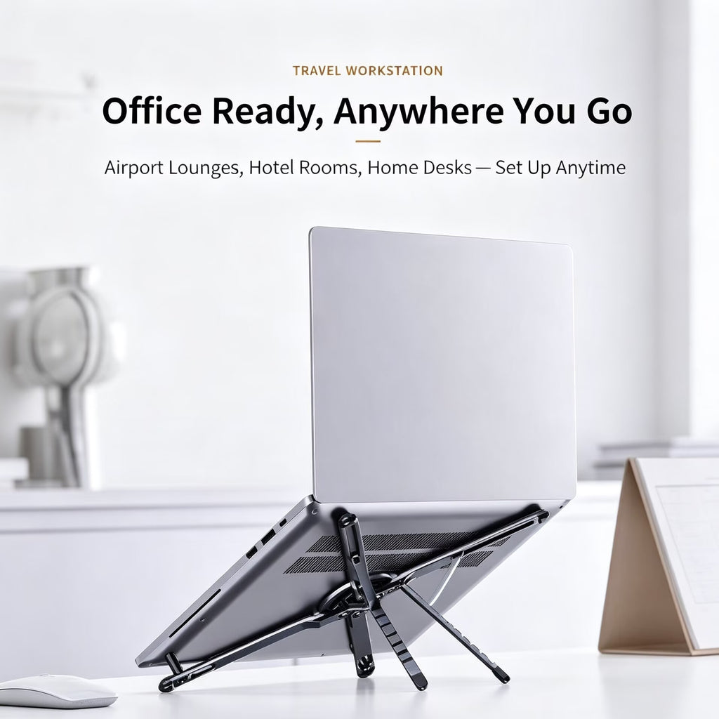 Multi-Function Foldable Magnetic Stand, Tablet & Phone Adjustable Support, Portable Aviation Aluminum Multi-Angle Desktop Holder for Office, Drawing, Travel & Vlogging