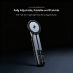 Multi-Function Foldable Magnetic Stand, Tablet & Phone Adjustable Support, Portable Aviation Aluminum Multi-Angle Desktop Holder for Office, Drawing, Travel & Vlogging