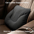 Car neck pillow and lumbar support set, soft and breathable suede car headrests, General Motors interior accessories.