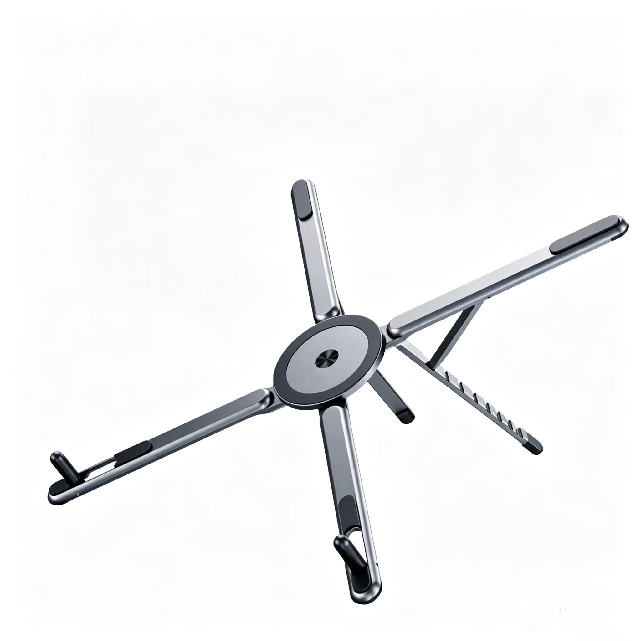 Multi-Function Foldable Magnetic Stand, Tablet & Phone Adjustable Support, Portable Aviation Aluminum Multi-Angle Desktop Holder for Office, Drawing, Travel & Vlogging