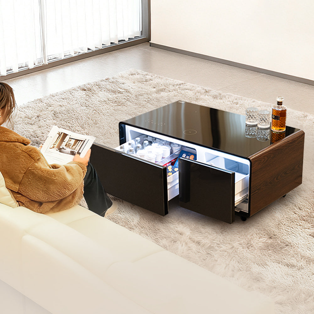 Wooden TB90 Max Coffee Table Cooler with Speaker