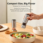 Electric Salt and Pepper Grinder, 5 Adjustable Coarseness Stainless Steel Pepper Mill