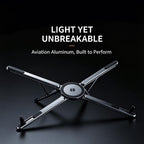 Multi-Function Foldable Magnetic Stand, Tablet & Phone Adjustable Support, Portable Aviation Aluminum Multi-Angle Desktop Holder for Office, Drawing, Travel & Vlogging