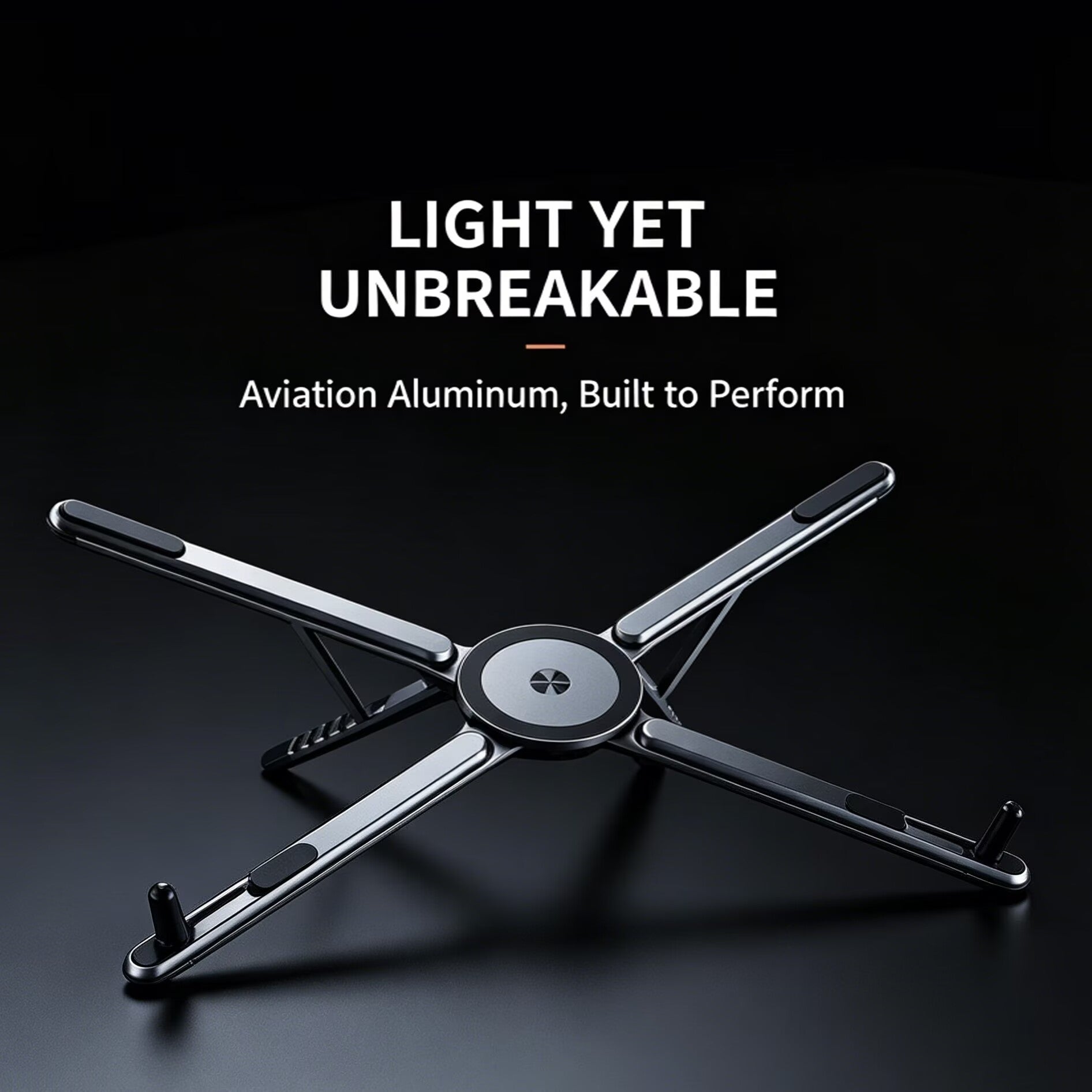 Multi-Function Foldable Magnetic Stand, Tablet & Phone Adjustable Support, Portable Aviation Aluminum Multi-Angle Desktop Holder for Office, Drawing, Travel & Vlogging