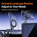 720° Adjustable Triple Fold Magnetic Car Phone Holder, MagSafe Mount for Dashboard & Windshield