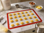 Locking Dials Silicone Fiber Baking Mat Form Leakproof Oven Liner