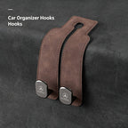 2-in-1 Suede Car Headrest Double Hooks Multi-Function Car Seat Back Organizer Hook for Bags, Purses, Water Bottles