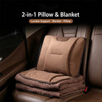 2-in-1 Car Pillow Quilt Blanket, Foldable Portable Car Travel Blanket for Driving Rest, Office Nap