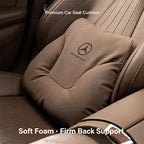 Car neck pillow and lumbar support set, soft and breathable suede car headrests, General Motors interior accessories.