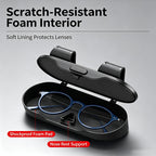 Car Sun Visor Glasses Case Detachable Clip-On Car Eyeglasses Holder for Most Vehicles