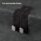 2-in-1 Suede Car Headrest Double Hooks Multi-Function Car Seat Back Organizer Hook for Bags, Purses, Water Bottles