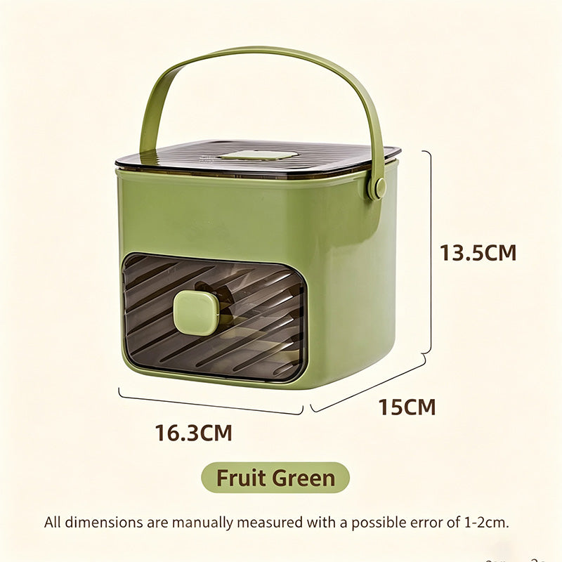 One Button Release Ice Cube Maker Storage Bin, 24 Cubes Food Grade Ice Tray with Dustproof Lid & Pull-Out Drawer for Cocktail, Whiskey, Drinks, Freezer & Camping Use