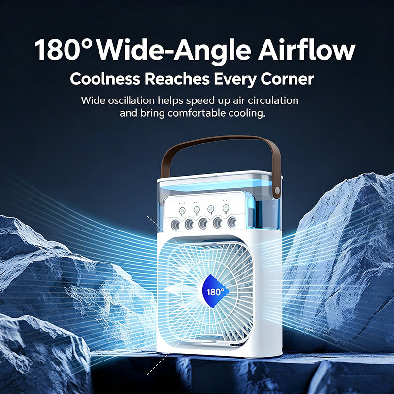 Portable Evaporative Air Cooler, Personal Mist Cooling Fan with 5 Spray Modes for Bedroom, Office, Dorm, Travel