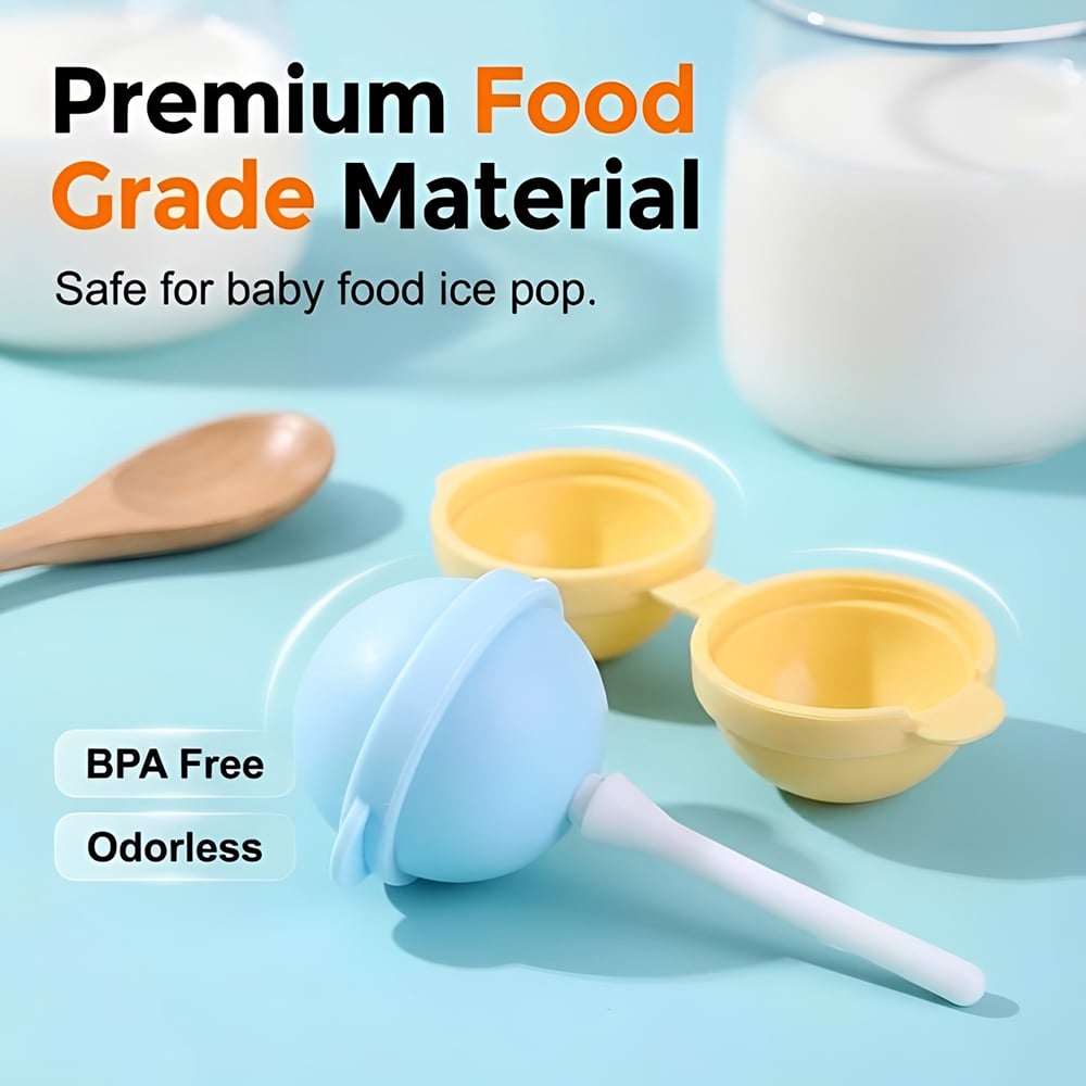 DIY Silicone Lollipop Popsicle Mold – Fun Spherical Ice Pop Maker for Homemade Frozen Treats
