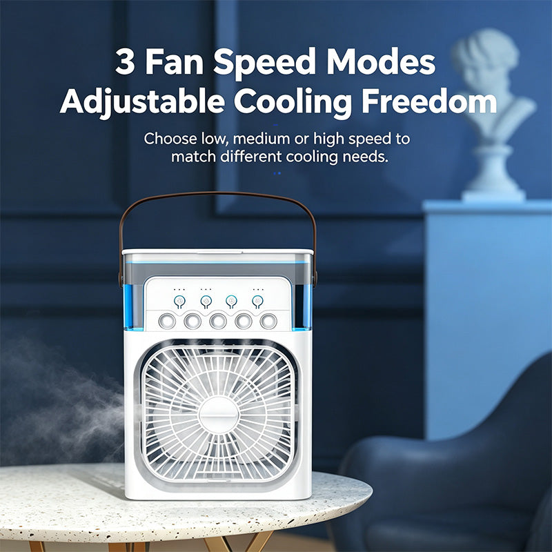Portable Evaporative Air Cooler, Personal Mist Cooling Fan with 5 Spray Modes for Bedroom, Office, Dorm, Travel