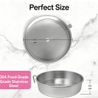 8 Inch Round Cake Pan with Easy Release Blade, Food Grade 304 Stainless Steel Baking Mold for Sponge Cake, Cheesecake, Oven & Dishwasher Safe