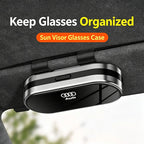Car Sun Visor Glasses Case Detachable Clip-On Car Eyeglasses Holder for Most Vehicles
