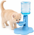 Water Dispenser for Cats Gravity Raised Cat Waterer with Clear Bottle