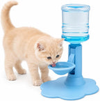 Water Dispenser for Cats Gravity Raised Cat Waterer with Clear Bottle