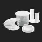 Hamburger Press Patty Maker - Non-Stick Burger Mold Shaper with Freezer Storage Container