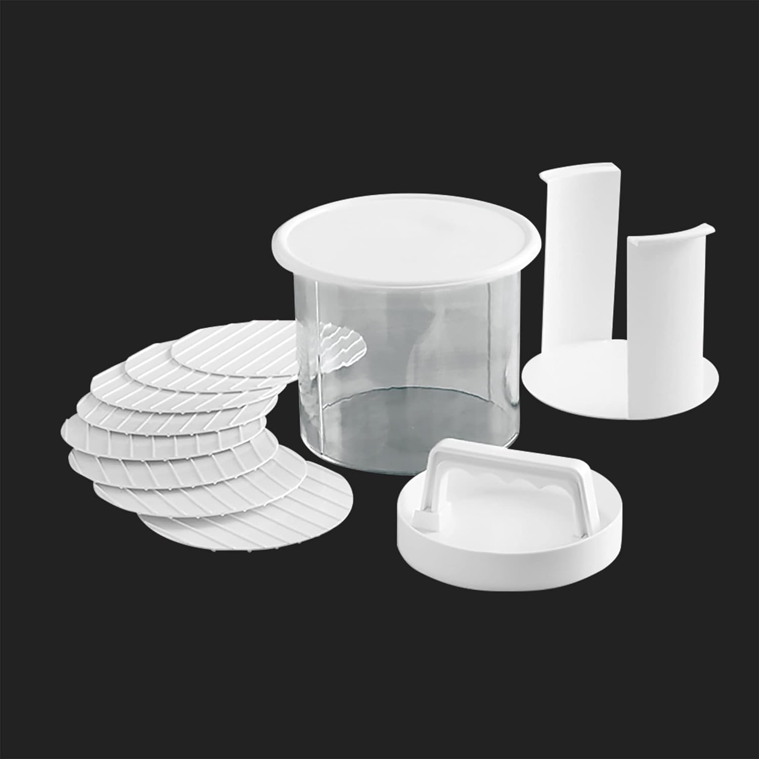 Hamburger Press Patty Maker - Non-Stick Burger Mold Shaper with Freezer Storage Container