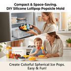 DIY Silicone Lollipop Popsicle Mold – Fun Spherical Ice Pop Maker for Homemade Frozen Treats