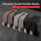 2-in-1 Suede Car Headrest Double Hooks Multi-Function Car Seat Back Organizer Hook for Bags, Purses, Water Bottles