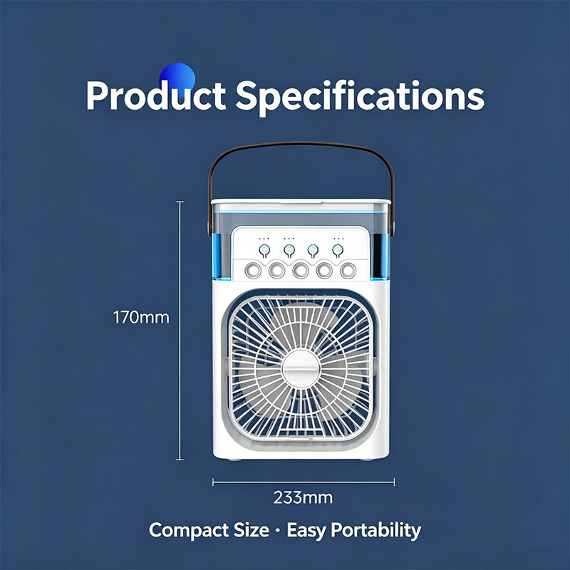 Portable Evaporative Air Cooler, Personal Mist Cooling Fan with 5 Spray Modes for Bedroom, Office, Dorm, Travel
