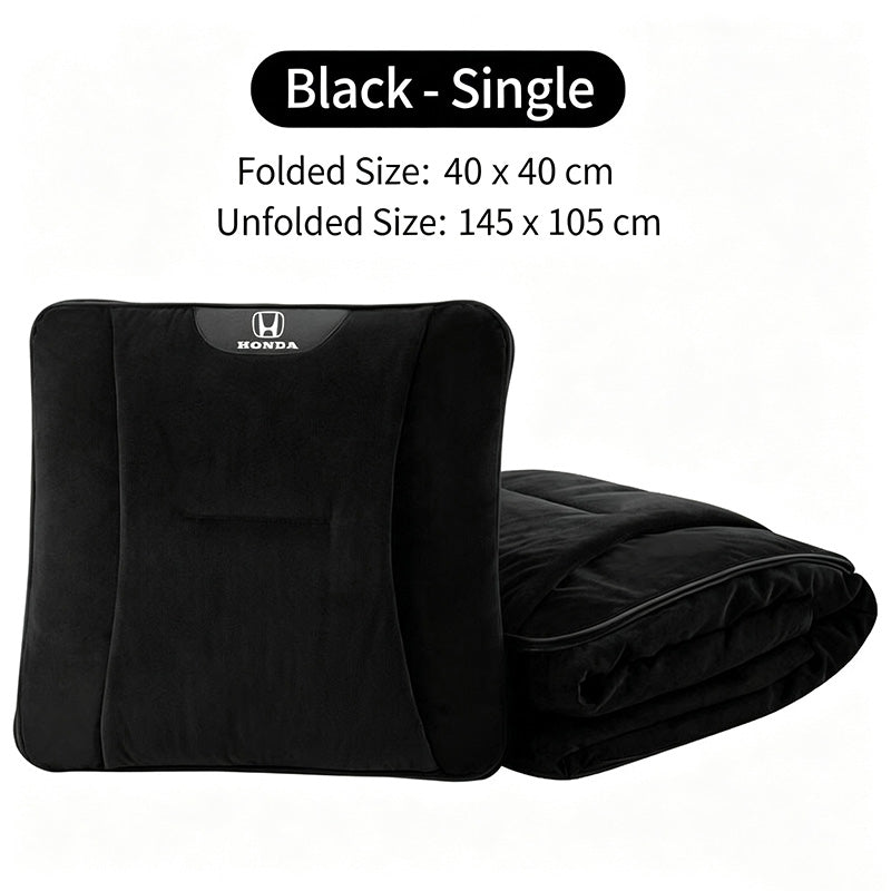 2-in-1 Car Pillow Quilt Blanket, Foldable Portable Car Travel Blanket for Driving Rest, Office Nap
