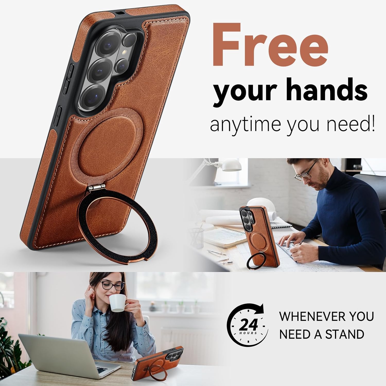 For Samsung Galaxy Case with Stand Compatible Magsafe