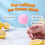 DIY Silicone Lollipop Popsicle Mold – Fun Spherical Ice Pop Maker for Homemade Frozen Treats