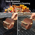 Electric Grill Brush for Outdoor Grill, Electric BBQ Grill Cleaner | Rechargeable Electric BBQ Grill Cleaning Stainless Steel Brush, Grill Scraper, BBQ Accessories Brown