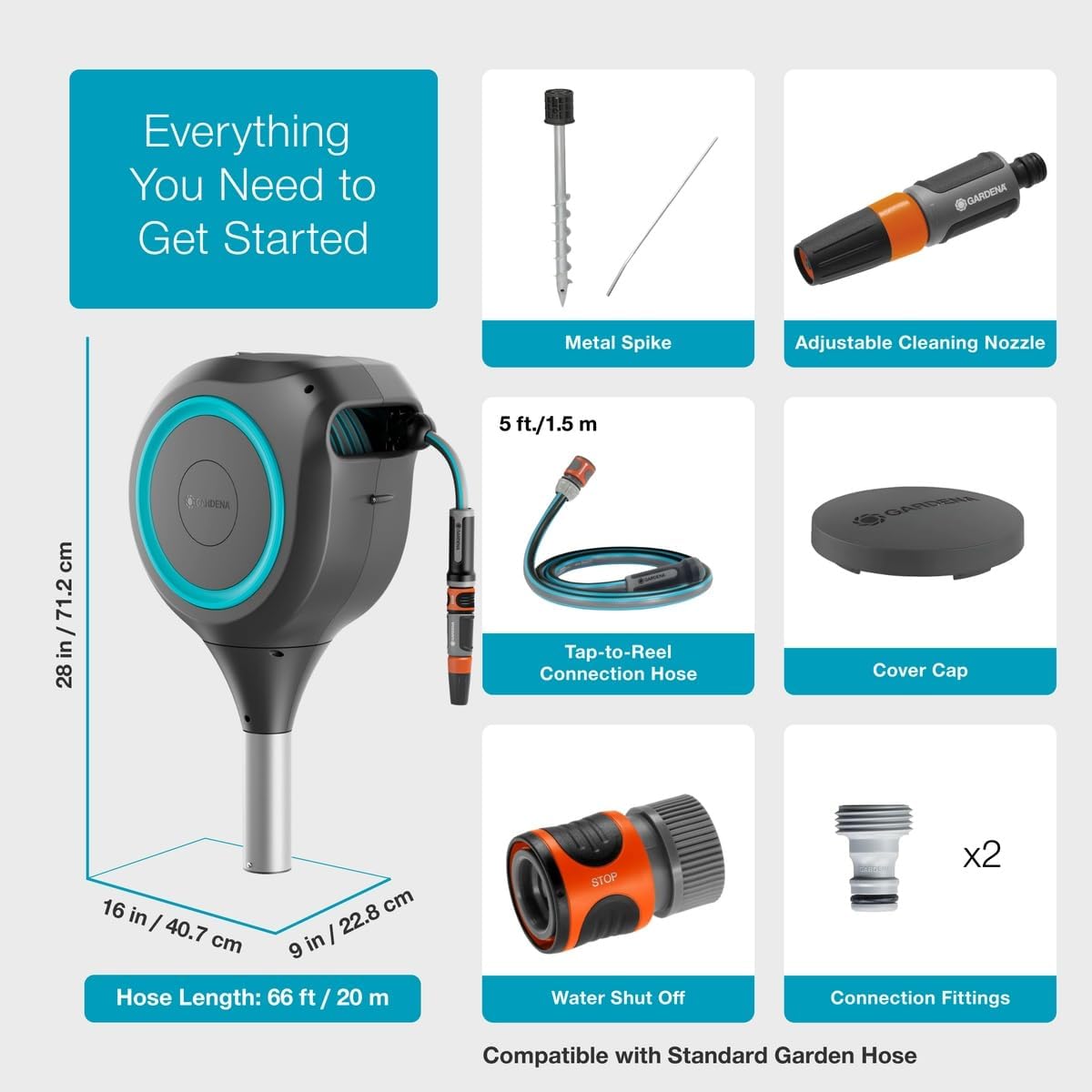 Automatic Retractable Garden Hose Reel