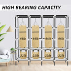 Portable steel-tube wardrobe for the bedroom, sturdy and durable portable hanging wardrobe