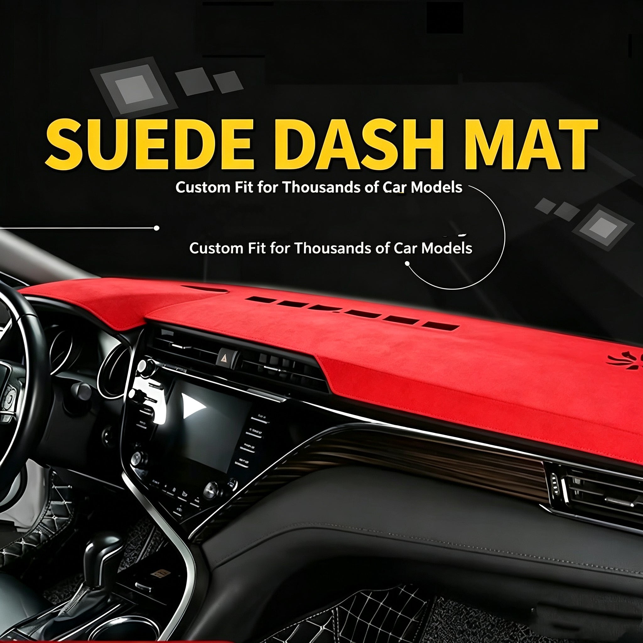Custom Fit Dashboard Mat Cover For Sedan, Hatchback, MPV, Truck, SUV etc.
