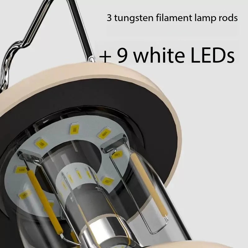 Horseshoe LED Dimmable Battery Camping Light With Hook