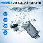 Portable Brushless-motor Car Vacuum Cleaner, Equipped with Multiple Nozzles