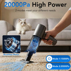 Portable Brushless-motor Car Vacuum Cleaner, Equipped with Multiple Nozzles