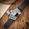 Men's Western-style Belt, Multi-functional Metal Buckle Self-defense Belt