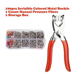 Five-prong Metal Snap Pliers Set Containing 100 Metal Snaps Suitable for DIY Clothing