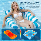 4-in-1 Inflatable Water Hammock – Pool Floating Lounge Chair & Swimming Bed